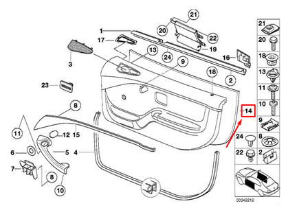 new bmw z3 e36 front right door sound insulation 8410038 51488410038 original