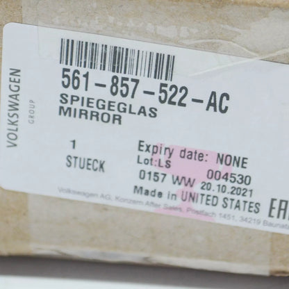 NEW VOLKSWAGEN PASSAT B8 FRONT RIGHT DOOR MIRROR GLASS 561857522AC ORIGINAL