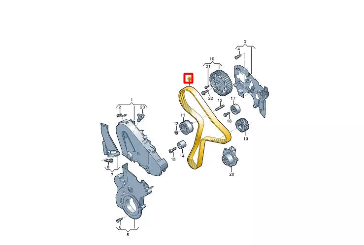 NEW VOLKSWAGEN ARTEON 3H7 ENGINE TOOTHED BELT 05L109119A ORIGINAL
