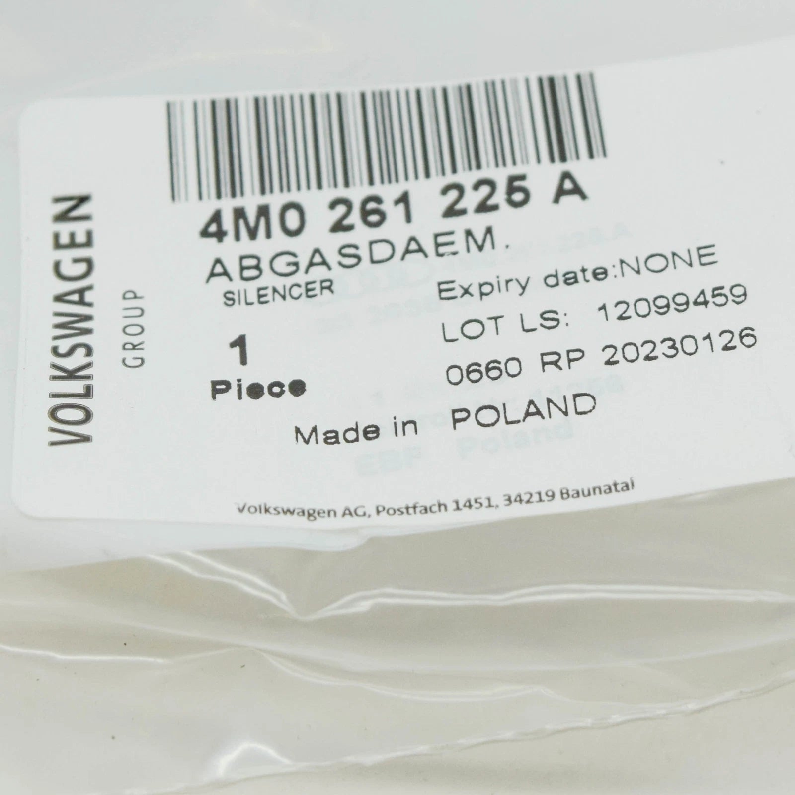 NEW AUDI A6 C8 AVANT FRONT SILENCER PIPE 4M0261225A ORIGINAL