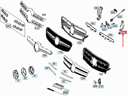 NEW MERCEDES-BENZ GLA X156 FRONT LEFT AIR FLOW SERRATION A1568880700 ORIGINAL