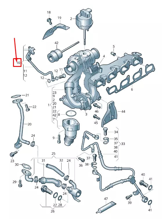 NEW VW AMAROK 2H EXHAUST GAS TURBOCHARGER PRESSURE SENSOR 2H0145049C ORIGINAL