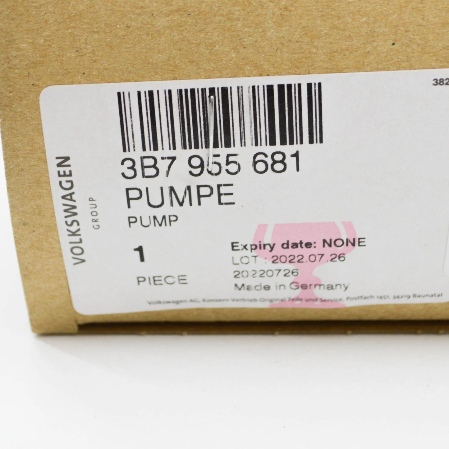 NEW AUDI A4 B8 WINDSHIELD WASHER TANK PUMP 3B7955681