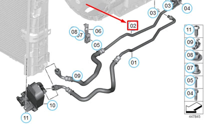 NEW BMW Z4 ROADSTER E89 OIL COOLING OUTLET PIPE 17227585926 7585926 ORIGINAL