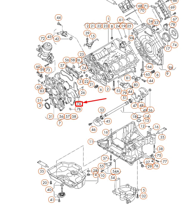 NEW AUDI A4 B8 FRONT TIMING COVER GASKET 059103161AJ