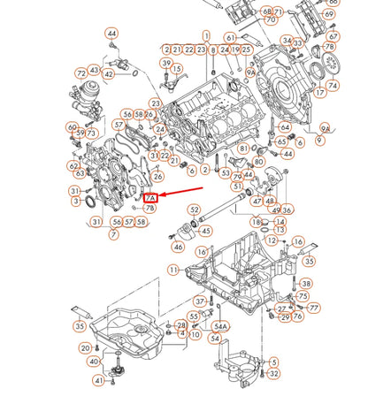NEW AUDI A4 B8 FRONT TIMING COVER GASKET 059103161AJ