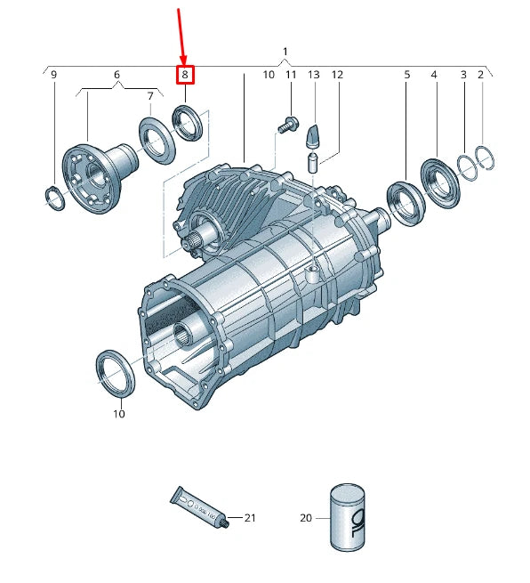 NEW VW AMAROK 2H TRANSFER CASE OUTPUT SHAFT SEAL 0BU321199A ORIGINAL