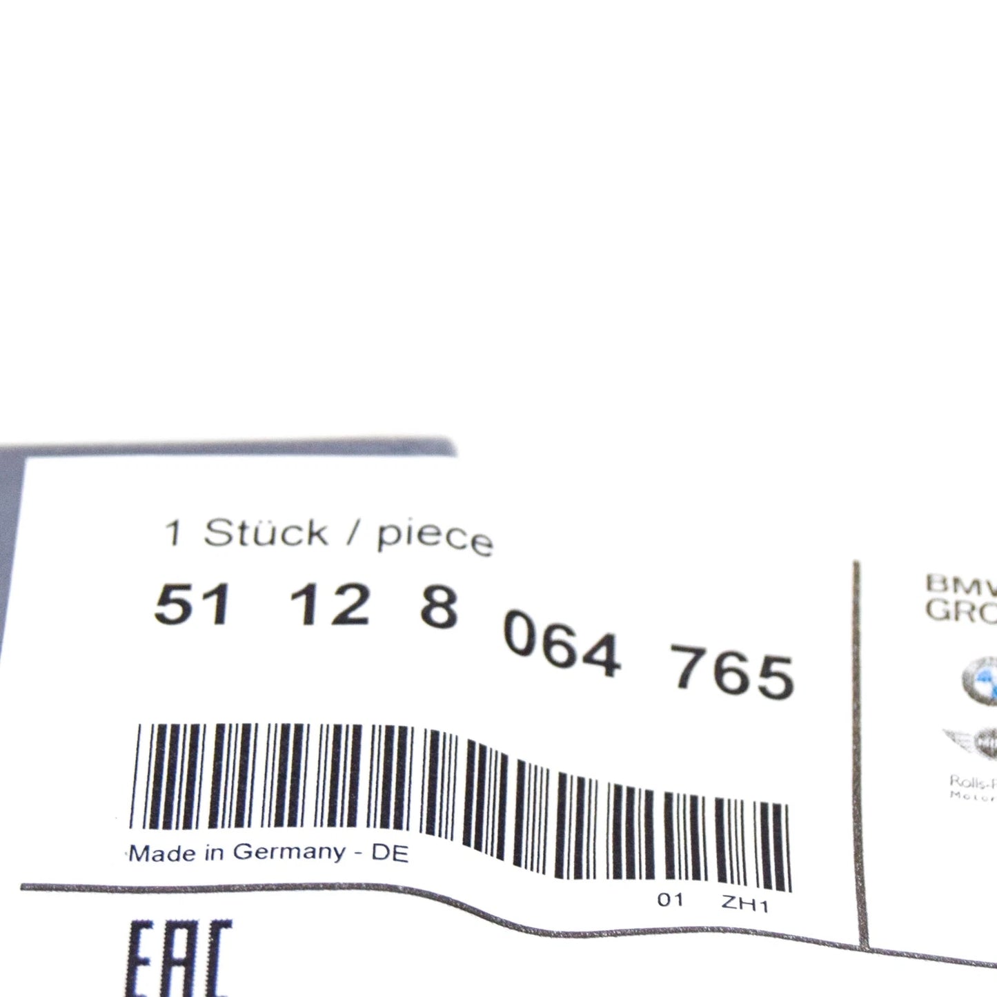 NEW BMW 7 G11 G12 REAR BUMPER TOW HOOK EYE CAP COVER M 51128064765 ORIGINAL