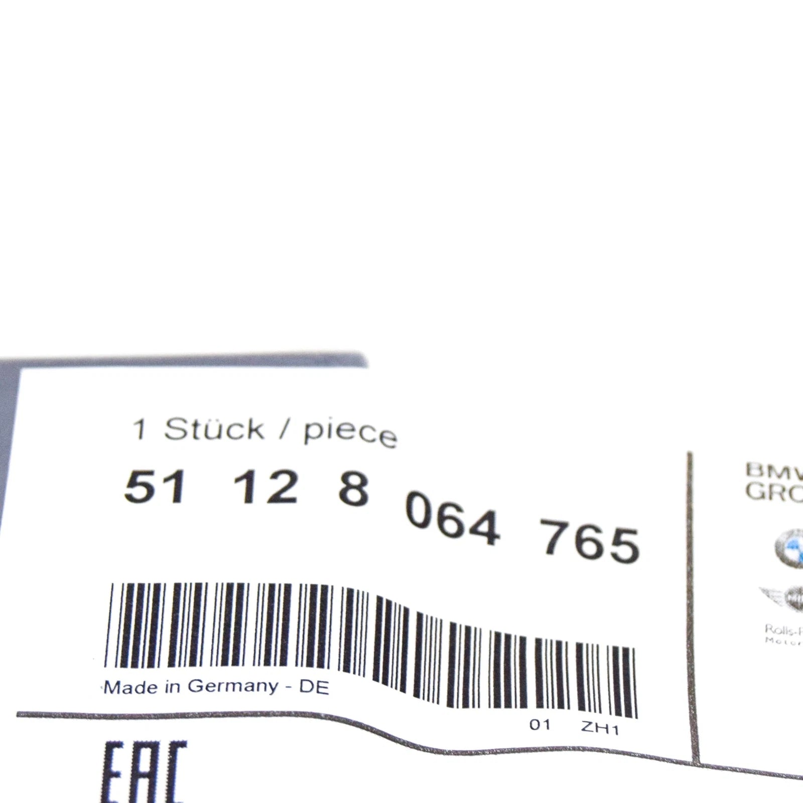 NEW BMW 7 G11 G12 REAR BUMPER TOW HOOK EYE CAP COVER M 51128064765 ORIGINAL