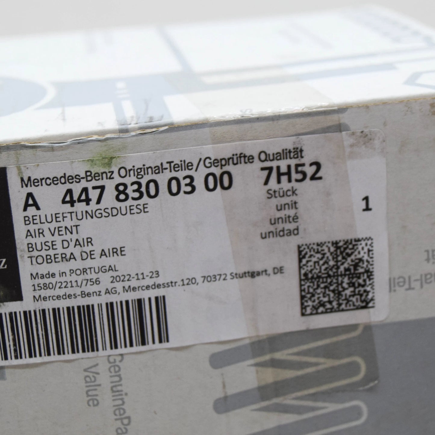 NEW MERCEDES-BENZ VITO W447 REAR RIGHT ROOF AIR NOZZLE A44783003007H52 ORIGINAL