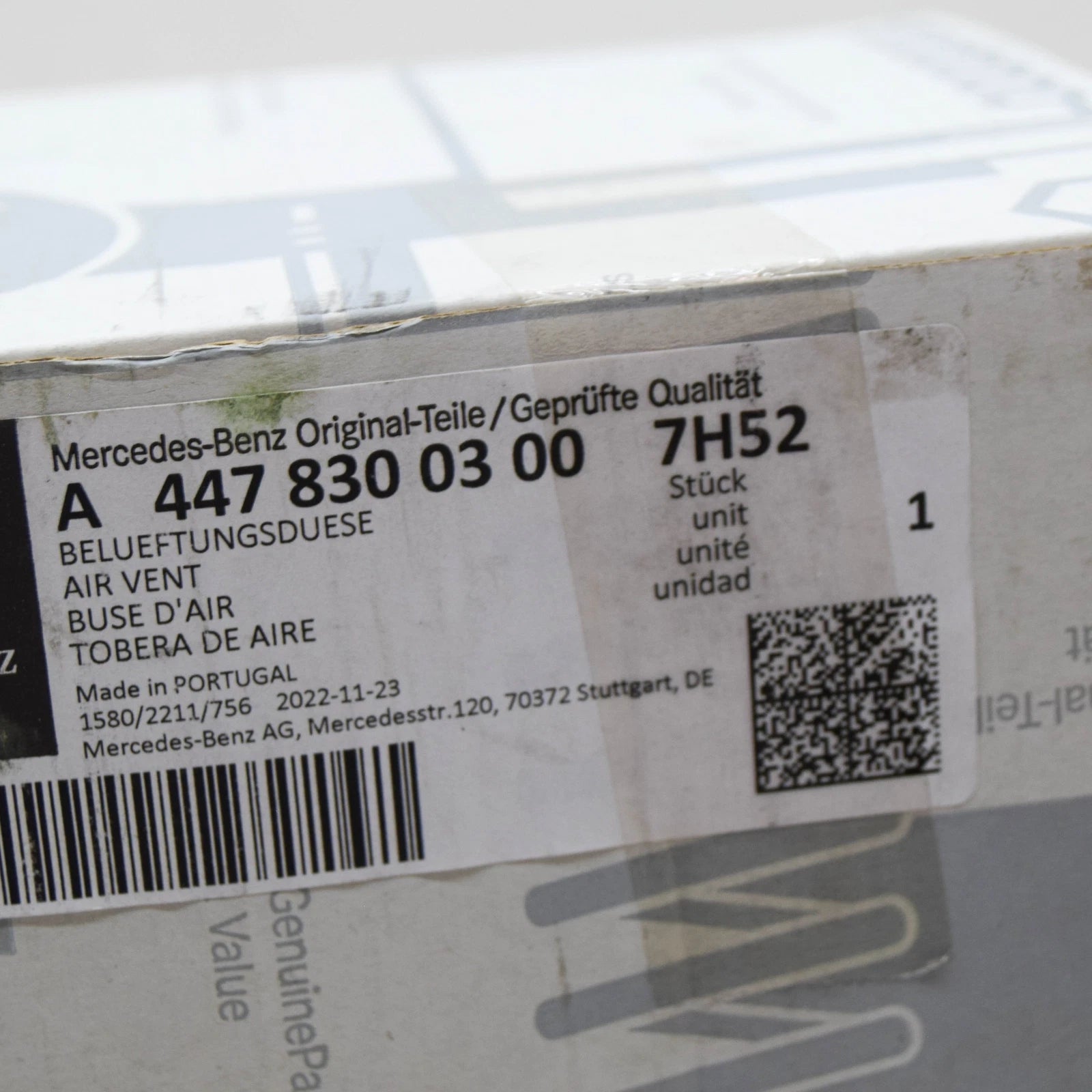 NEW MERCEDES-BENZ VITO W447 REAR RIGHT ROOF AIR NOZZLE A44783003007H52 ORIGINAL