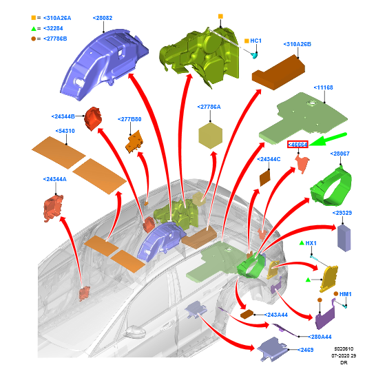 new ford galaxy mk3 rear left side insulator 1882604 original