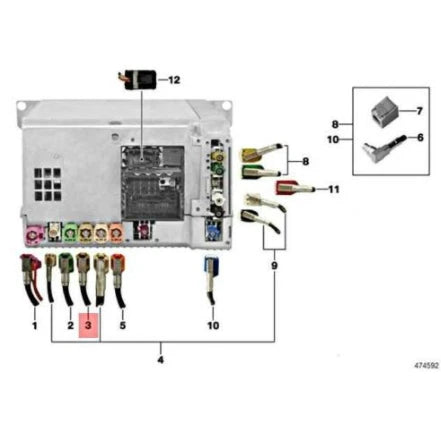 NEW BMW X5 F15 F85 M REPAIR TELEPHONE MODULE WIRING 61119379318 ORIGINAL