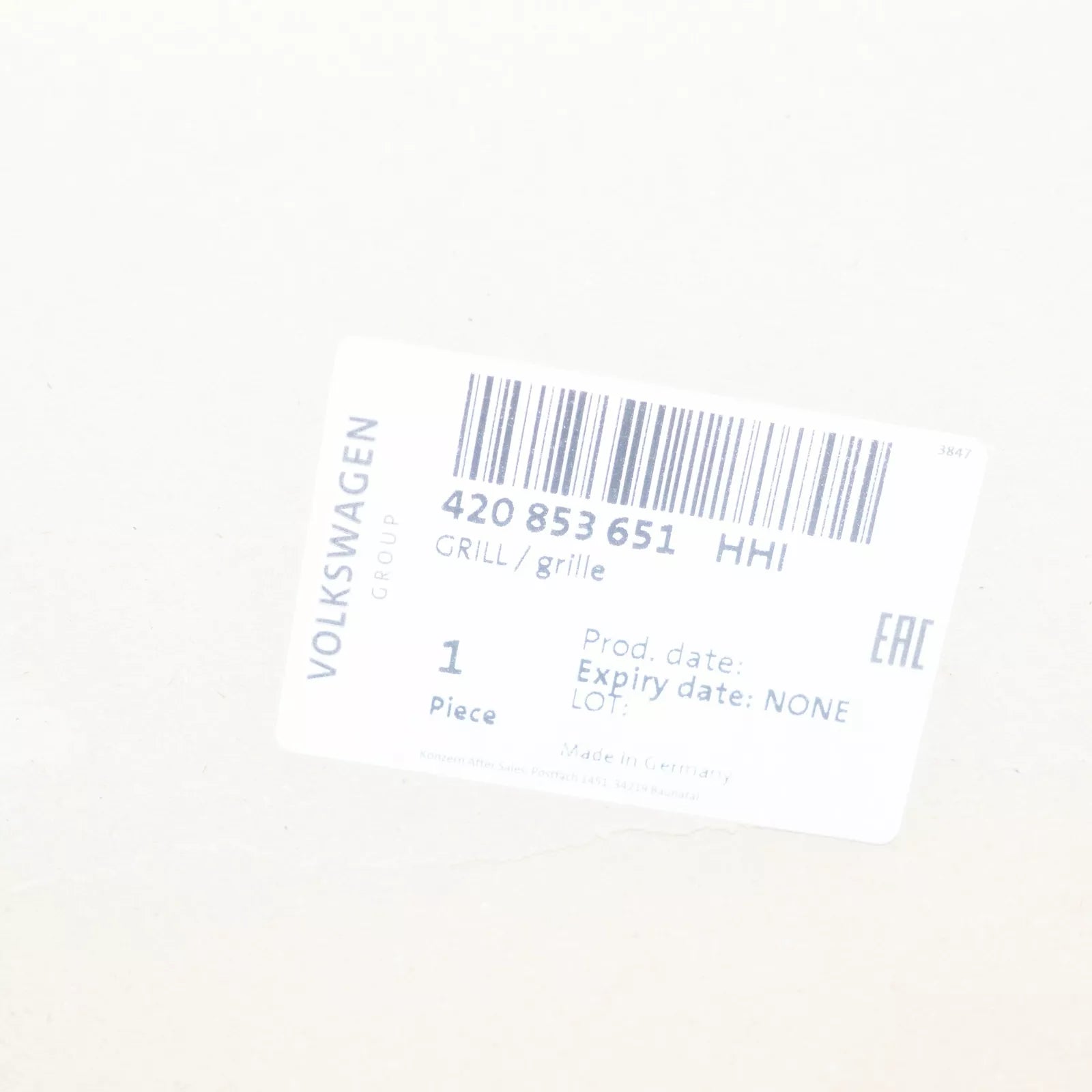 NEW AUDI R8 42 FRONT RADIATOR GRILLE 420853651HHI ORIGINAL