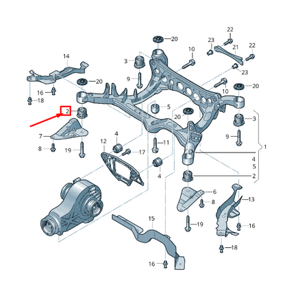 new audi a8 4h rear suspension crossmember insulator 4h0505145a original