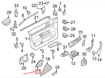 NEW VW EOS 1F FRONT LEFT SPEAKER GRILLE 1Q1868149B82V