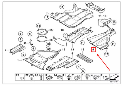 NEW BMW 3 E46 LEFT SPLASH UNDER SHIELD GUARD COVER 8218119 51718218119 ORIGINAL