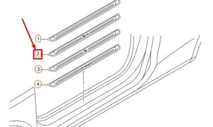 NEW AUDI A1 8X FRONT DOOR SILL TRIM STRIP INSERT S-LINE 8X3853373B9B9 ORIGINAL