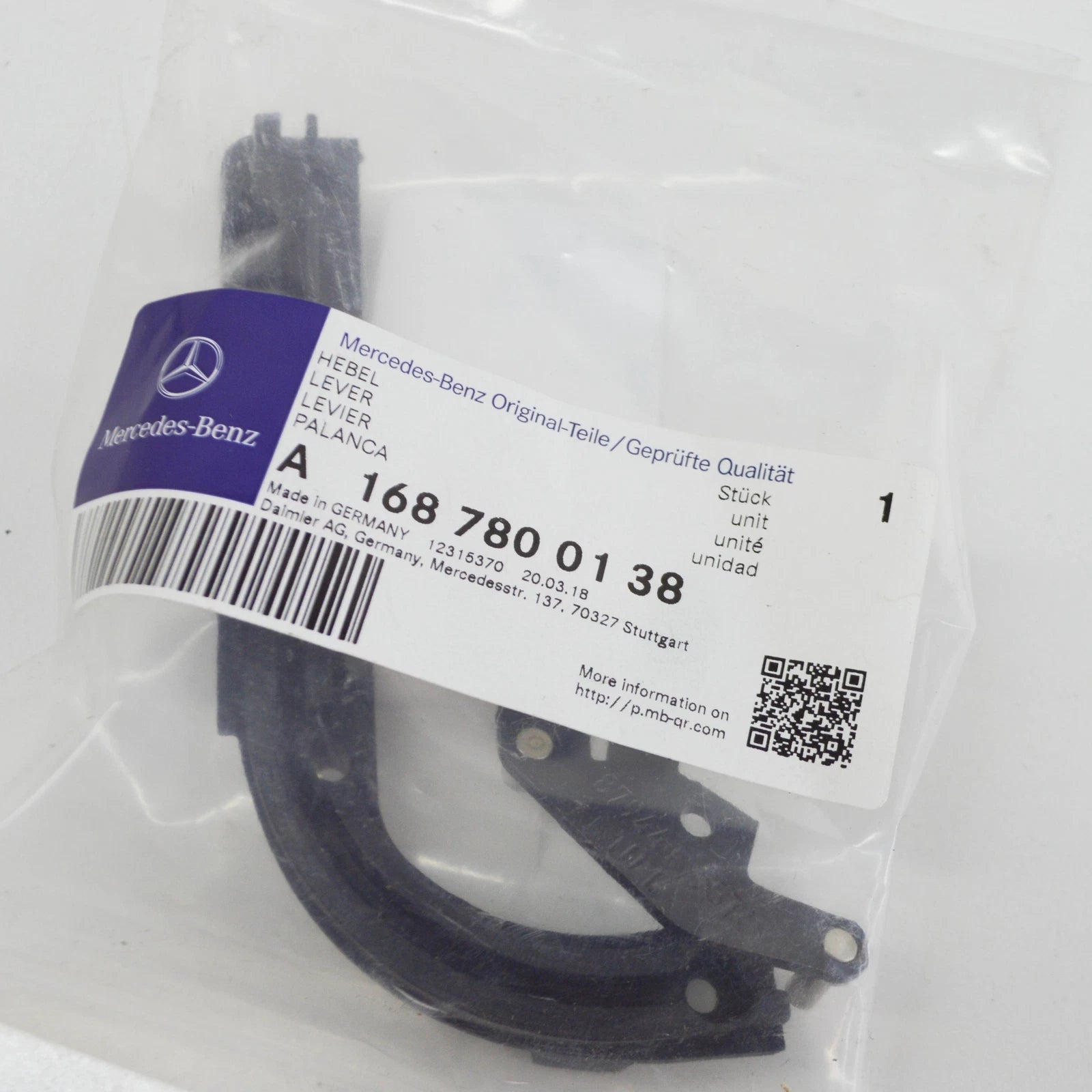 NEW MERCEDES-BENZ A W168 LAMELLA SLIDING ROOF LEFT LEVER A1687800138 ORIGINAL