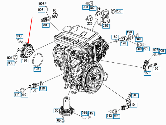 new mercedes-benz vito w447 camshaft adjuster magnet a2761560790 original