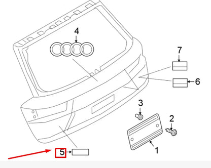 NEW AUDI SQ7 Q7 4M REAR EMBLEM BADGE 4M0853735AT94