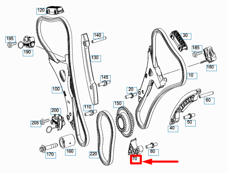 NEW MERCEDES-BENZ ML W166 LEFT LOWER CHAIN SLIDING RAIL A2760522116 ORIGINAL