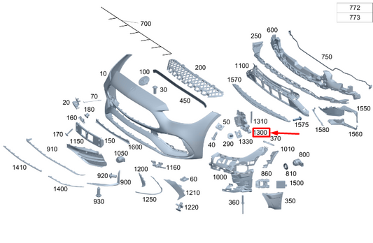 new mercedes-benz c w206 front right air ducting cover a2068850802 original