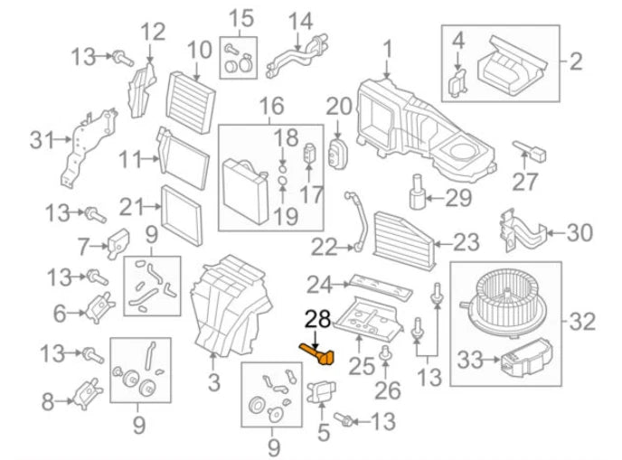 NEW AUDI A6 AVANT 4G5, C7, 4GD INTERIOR TEMPERATURE SENSOR 3D0907543A ORIGINAL