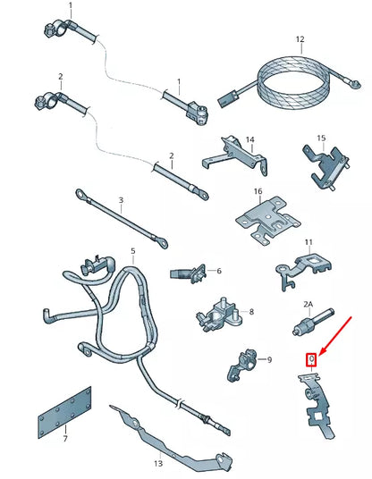 NEW VOLKSWAGEN CRAFTER 2F MK1 BATTERY WIRING HARNESS BRACKET 2E0971303D