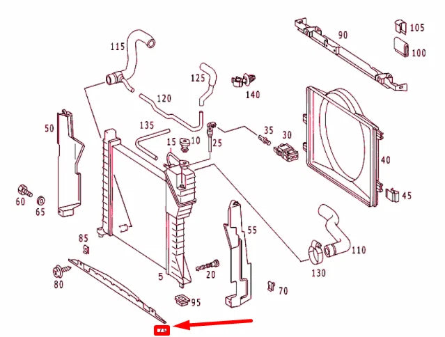 NEW MERCEDES-BENZ SPRINTER W903 RADIATOR BOTTOM COVERING A9015051488 ORIGINAL