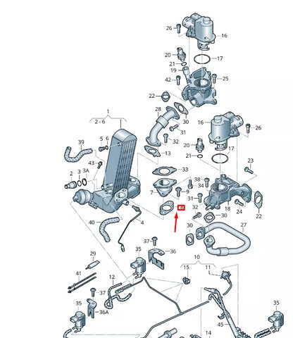 NEW VW TOUAREG 7P MK2 EGR CONNECTING PIPE SEAL 057131120B