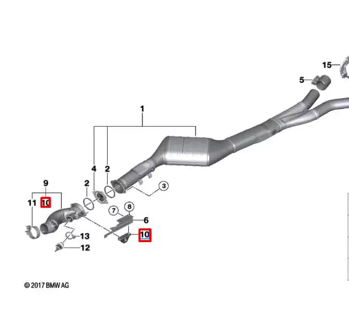 NEW BMW X5 F15 EXHAUST SILENCER RUBBER MOUNTING 18208575121 ORIGINAL