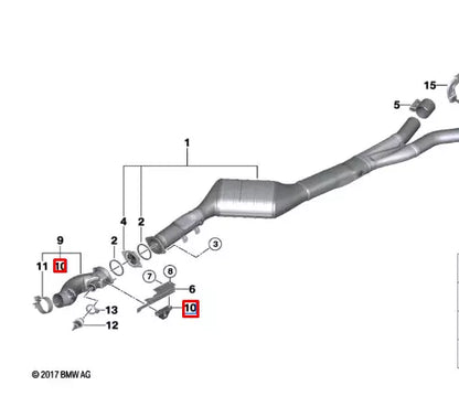 NEW BMW X5 F15 EXHAUST SILENCER RUBBER MOUNTING 18208575121 ORIGINAL