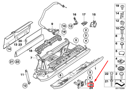 new bmw 6 cabrio e64 hand lamp with usb bracket 51169143599 9143599 original