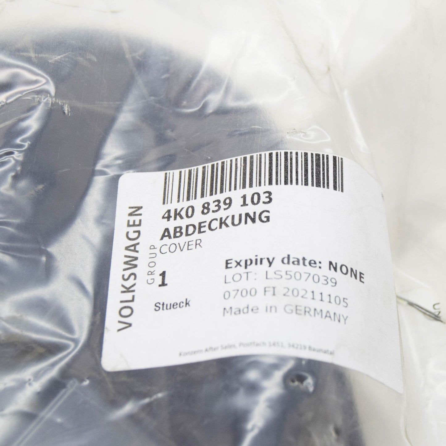 NEW AUDI A6 4A C8 REAR LEFT DOOR INNER PANEL COVER 4K0839103 ORIGINAL