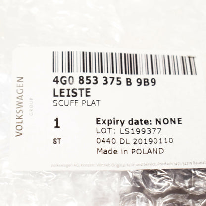 NEW AUDI A6 C7 LEFT REAR DOOR SILL STRIP S-LINE 4G0853375B9B9