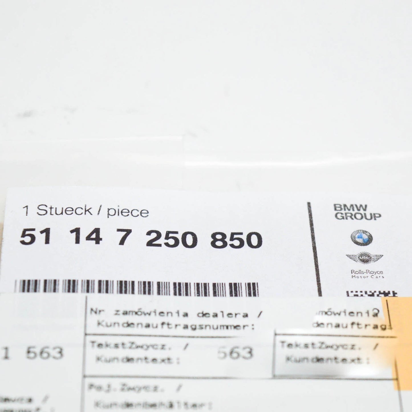 NEW BMW X6 E71 REAR TRUNK BOOT LID EMBLEM BADGE LABEL 51147250850 ORIGINAL