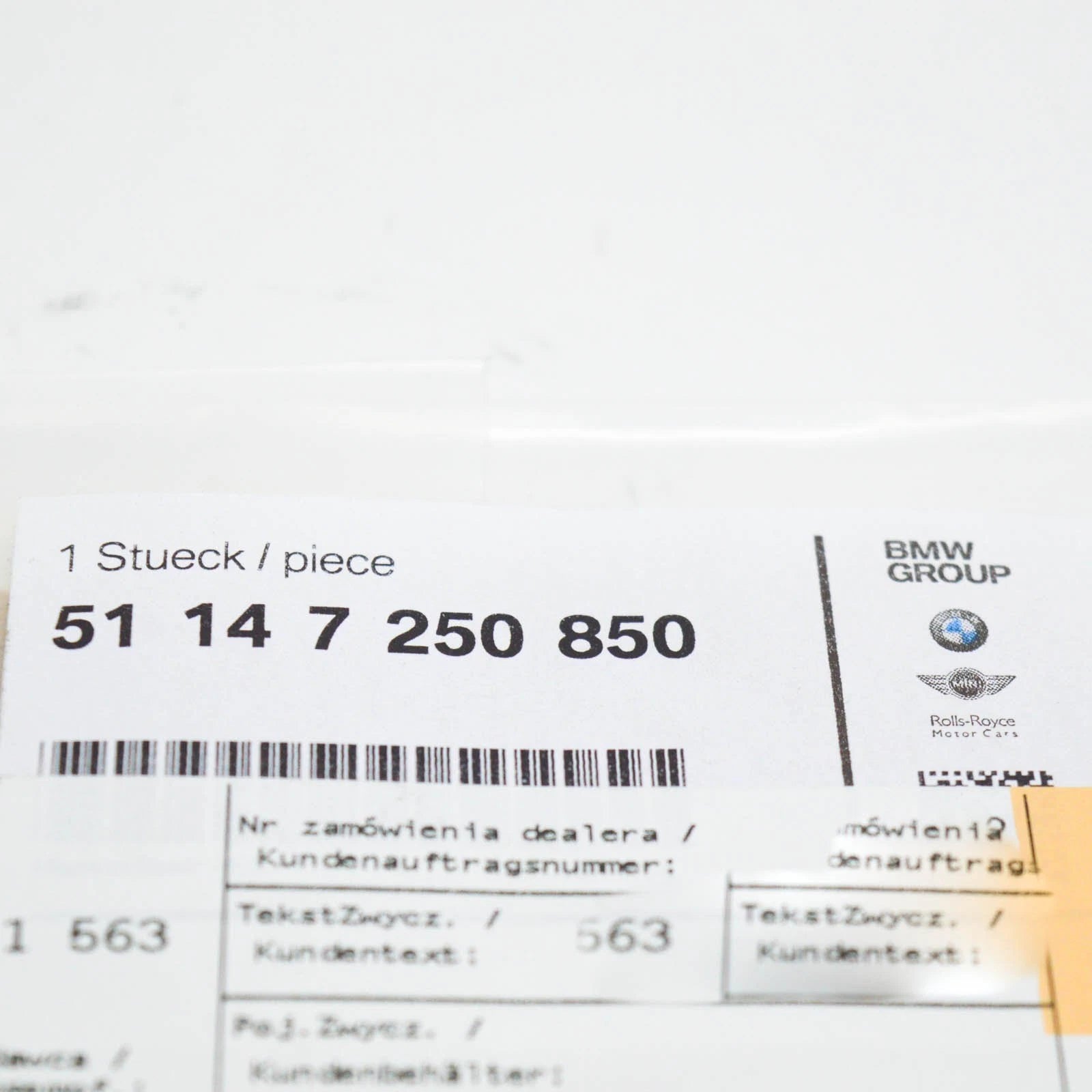 NEW BMW X6 E71 REAR TRUNK BOOT LID EMBLEM BADGE LABEL 51147250850 ORIGINAL