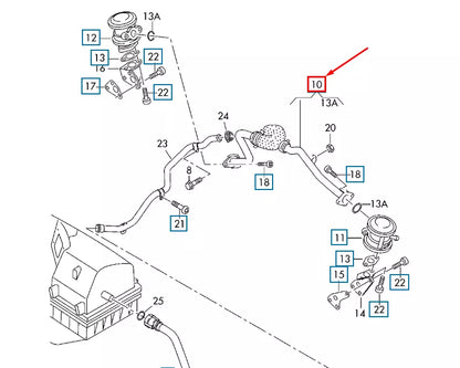 NEW AUDI A4 B8 SECONDARY AIR PUMP CONNECTING PIPE 06E131143AK
