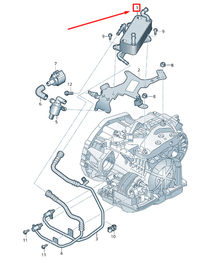 new audi q3 8u automatic transmission oil cooler 8u0317021a original