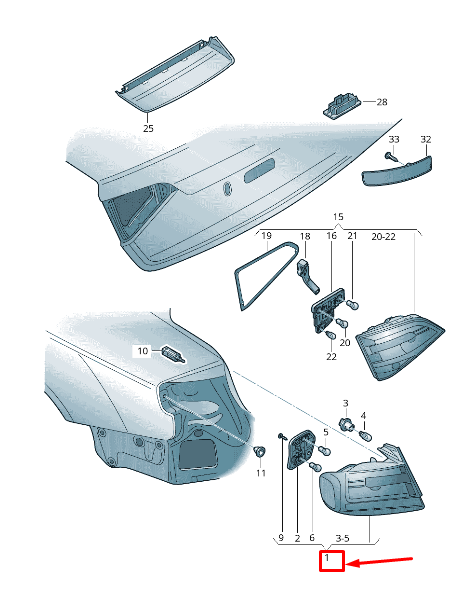 new audi a4 avant b8 rear left taillight 8k9945095e original