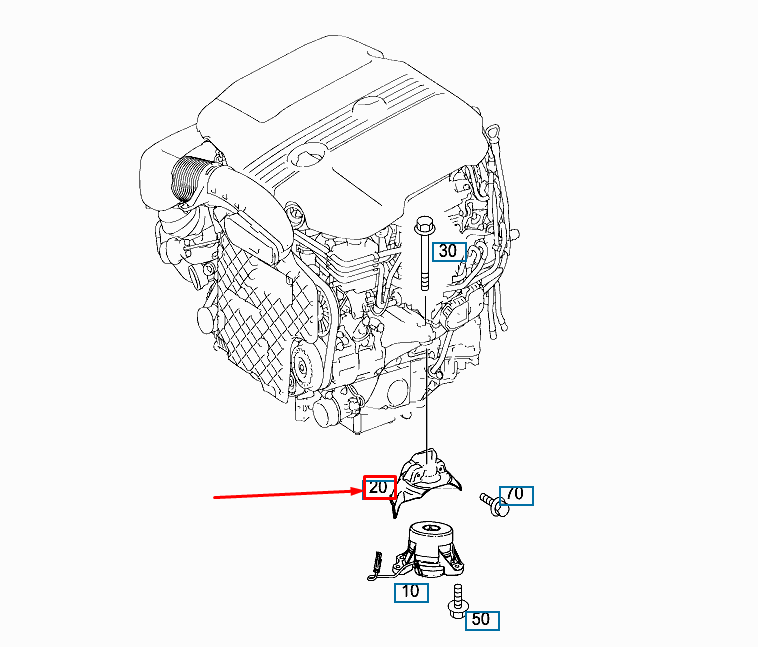 new mercedes-benz glc x253 front right floor protection a2052410534 original