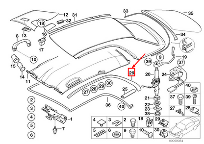 new bmw 3 e46 right hardtop roof trim 54217894716 7894716 original