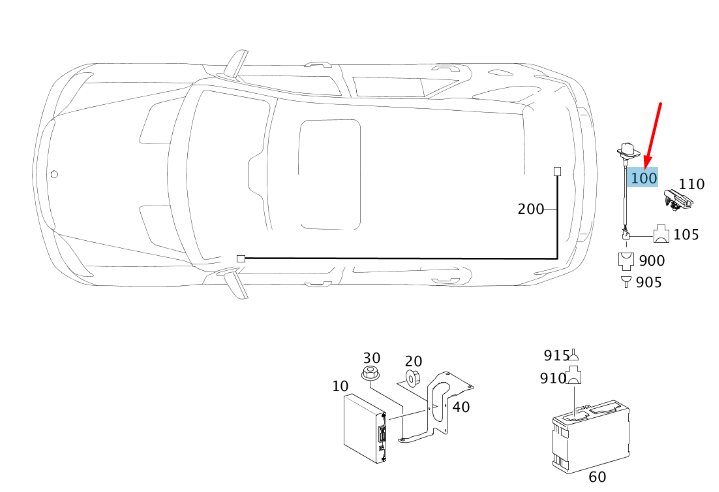 new mercedes-benz gl x164 tailgate rear view camera a1648201497 original