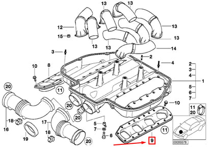 NEW BMW Z8 E52 ENGINE INTAKE MANIFOLD GASKET 1406637 11611406637 ORIGINAL