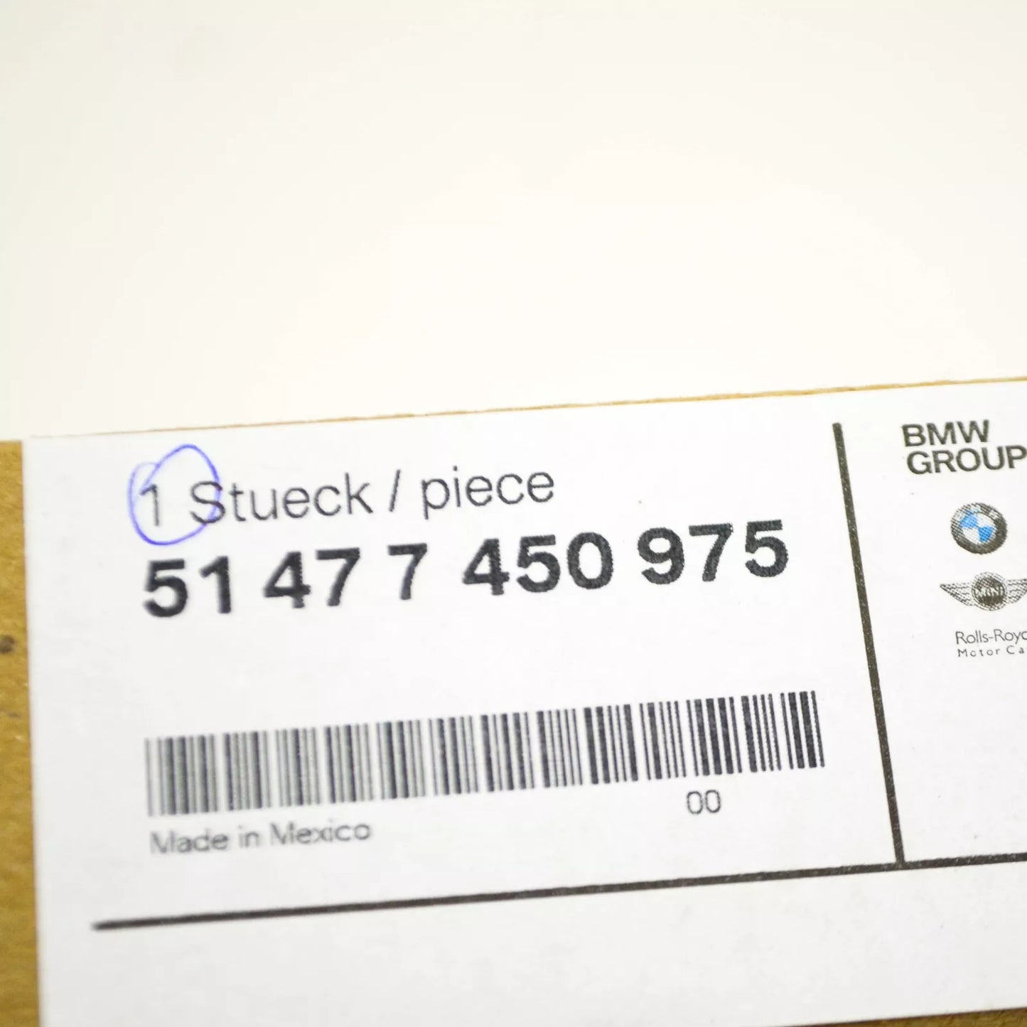 NEW BMW X3 G01 COMBINATION BLIND LEFT BELT PRETENSIONER LID 51477450975 ORIGINAL