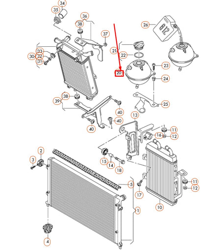 NEW AUDI TTRS 8J COOLANT EXPANSION TANK 8J0121407