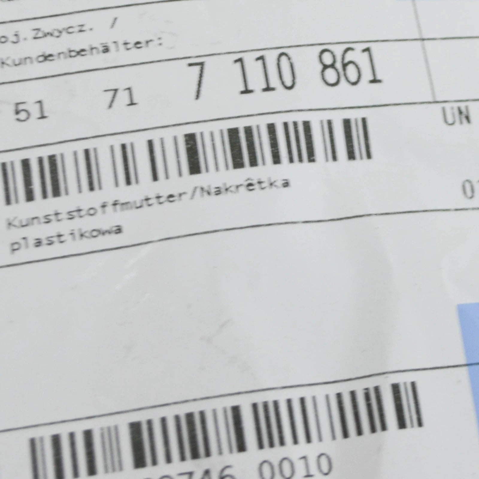 NEW BMW 5 E60 GRILL EXTERIOR TRIM CLIP 51717110861 7110861 ORIGINAL