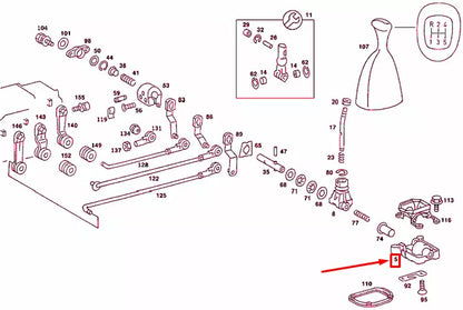 NEW MB 190 W201 FLOOR SHIFT TRANSMISSION BEARING BRACKET A1292600194 ORIGINAL