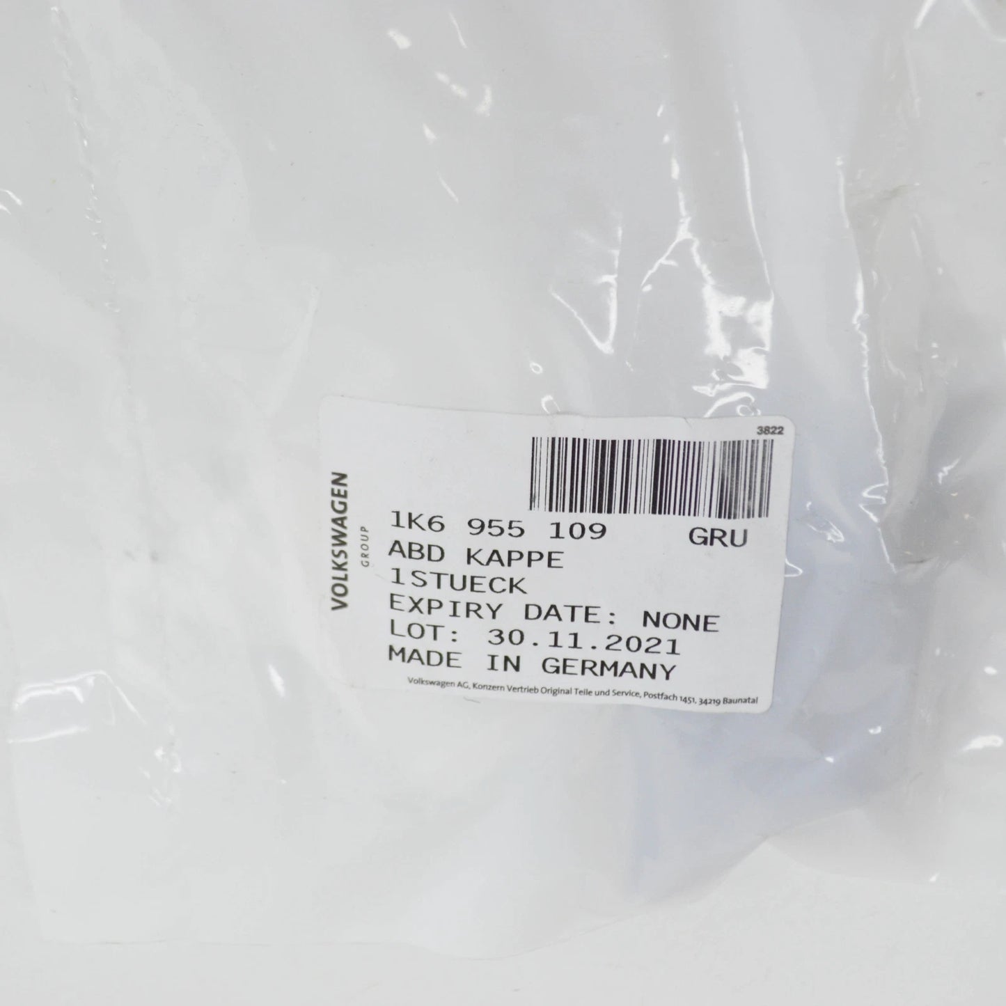 NEW VW GOLF V 1K1 LEFT SIDE HEADLAMP WASHER COVER CAP 1K6955109GRU ORIGINAL